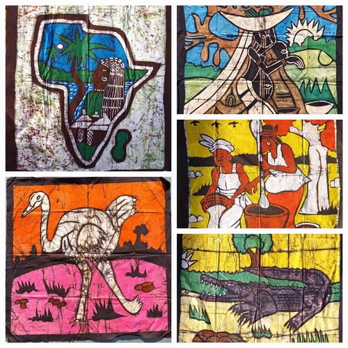 Gambian batik art traditional - gambian,