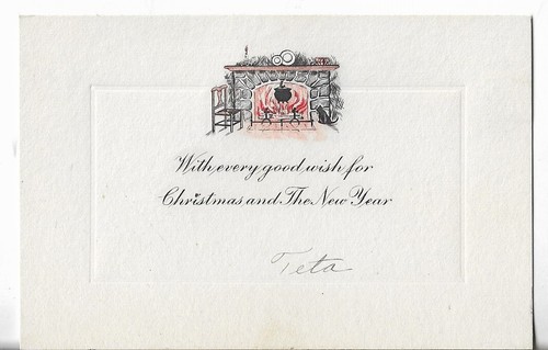 Vtg christmas card approx - vtg,