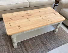 Beautiful Vintage Shabby Chic Coffee Table with shelf.