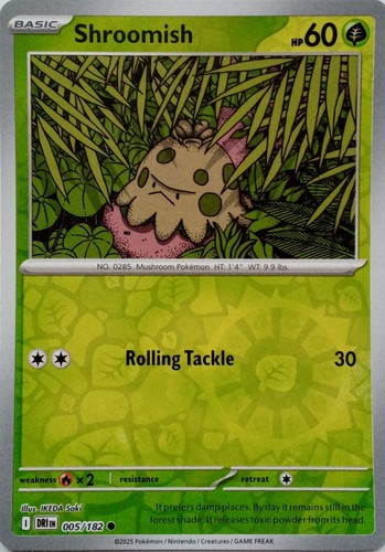 005 182 shroomish reverse - reverse, holo