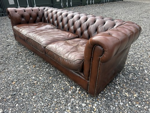 Vintage brown chesterfield - vintage, 3