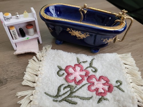 Dolls house blue china - dolls,