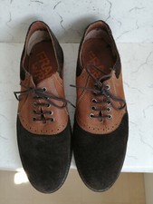 UK10 EUR 44 Men's James Frank Wright Brown and Tan Two Tone Lace Up Shoes. Used 