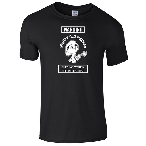 Firefighter shirt grumpy - firefighter, t-shirt,