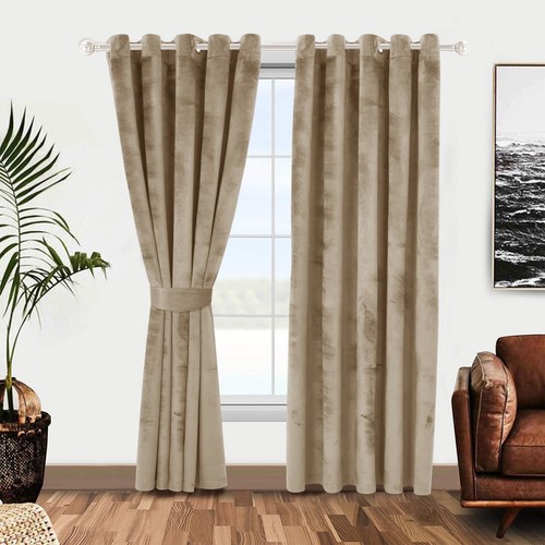 Plush velvet curtains eyelet - curtains,