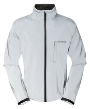 Ettore Mens Cycling Jacket Waterproof Reflective Silver - Night Glow - XL (422)