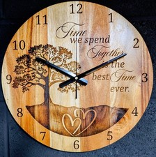 Large Wood Acacia 40 CM  Clock