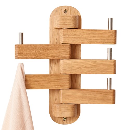 Oak wood coat hooks - wood,
