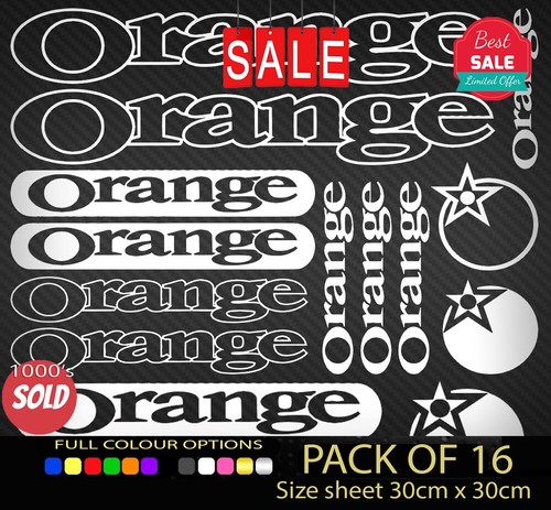 Orange vinyl decal stickers - orange,