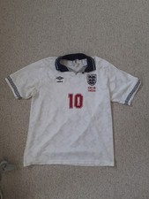 Vintage England Football Shirt Euro 92 Lineker World Cup 90