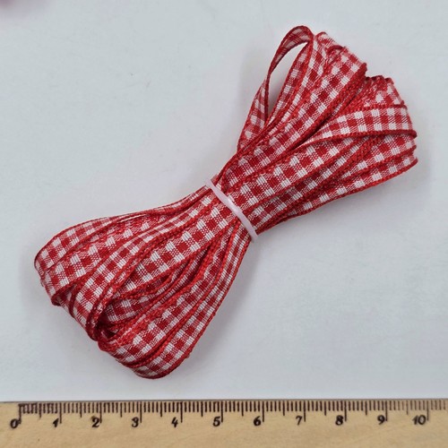 Metres gingham ribbon double - 5,