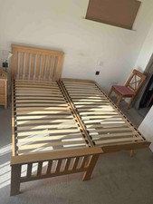 Solid wood pull out trundle bed frame