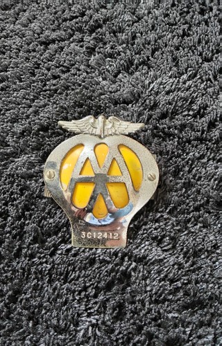 Vintage car badge - vintage, aa