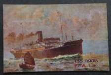 Undated Australia TSS Tanda E & A Line Postcard Unused No Stamp