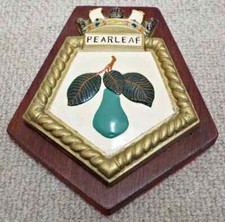 RFA Pearleaf Royal Navy Vintage Wooden Ships Military Wall Plaque Crest Shield