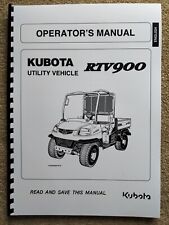 Kubota RTV900 Utility Vehicle Owner Operator Manual (ref366)
