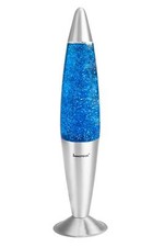 Lava Lamp for Relaxation, Siver Glitter / Blue Liquid