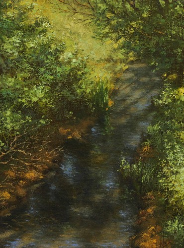 Summer landscape oil painting - oil,