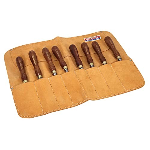 Suede leather chisel roll 8 - chisel,