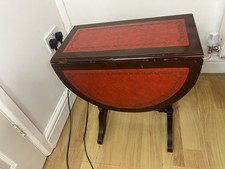Vintage Wooden  Red Leather