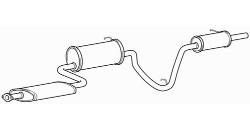 Rear exhaust silencer - exhaust,