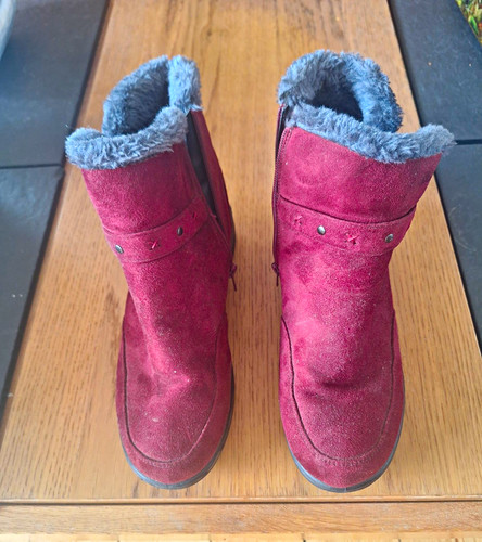 Cushion walk red suede - suede, ankle