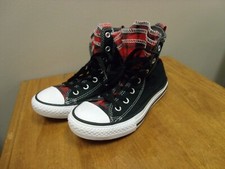 BLACK & RED PLAID CONVERSE