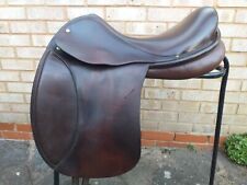 18 1/2" BROWN LAURICHE (A J FOSTER) DRESSAGE SADDLE & COVER - M FIT