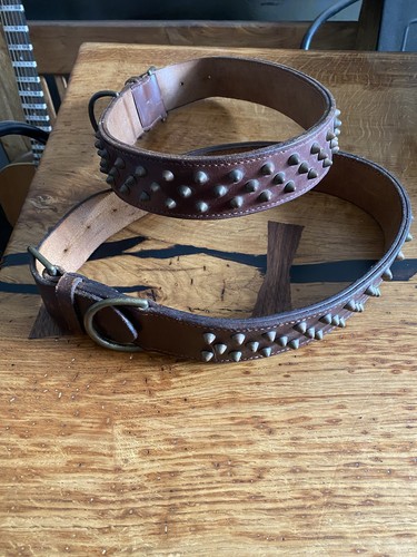 Huge pair antique - a, leather