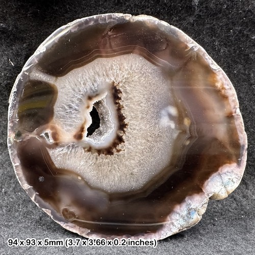 Black agate cut slice - cut,