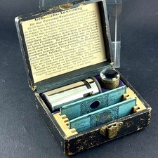 antique miniature MICROSCOPE &