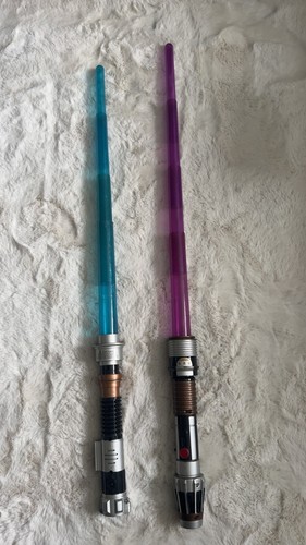 Blue and purple lightsaber - and,