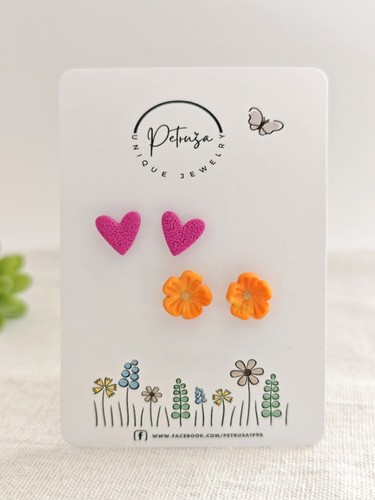 Polymer clay purple heart - , and