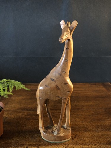 Carved wooden giraffe - giraffe,, african