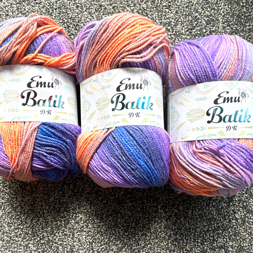 Emu batik yarn - dk, premium