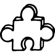 'Jigsaw Piece' Unmounted Rubber Stamp (RS017853)