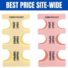 2Pcs Japanese Yen Coin Holders, Hard Case Yen Coin Organizer Storage Rectangle P