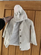 Unicorn Faux Fur Knitted Coat 9-12 Months