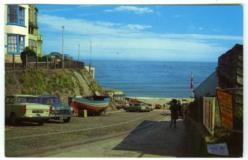 Vintage postcard 1960 s cars - postcard, 1960's