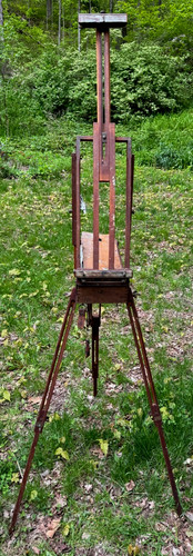 Antique easel table - easel,