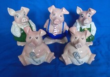 5 Collecable Wade Nat West Pigs 2 Baby Woody 2 Annabelle Maxwell all wi Stoppers