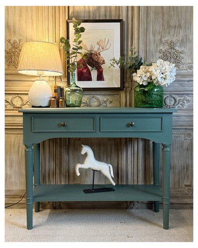 Hall console table green - console,