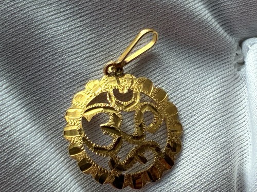 22ct pendant solid gold - om,