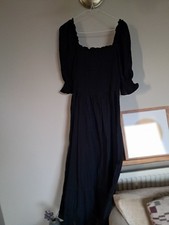 F&F Maxi Dress. Victorian, Steampunk, Boho Hippy Black Dress 12
