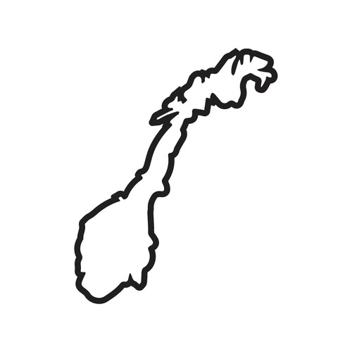 Norway outline vinyl decal - norway,
