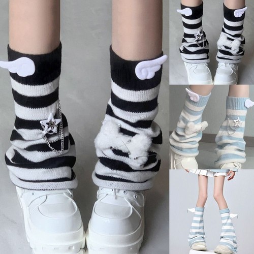 Blue white stripes - white, harajuku