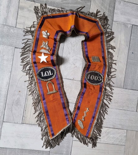 Orange order collarette sash - orange,