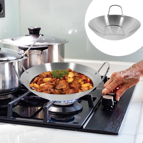 Stainless steel wok round - stainless,
