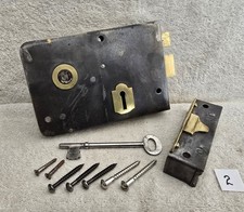 Edwardian Cast Iron Rim Lock