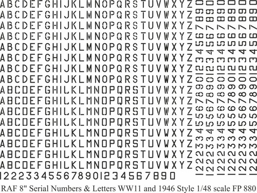 Raf serial numbers and letters - numbers,